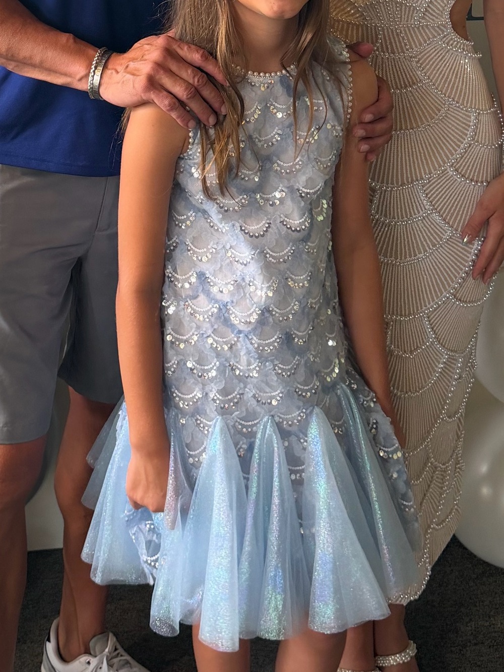 Lola And The Boys Blue Mermaid Formal Dress
